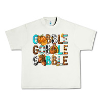 Pistachio Gobble Gobble Gobble with Turkey Urban Heavy Tee - texasbilliewilder