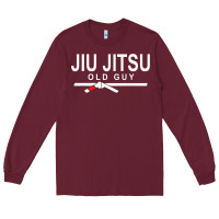Burgundy Jiu Jitsu Old Guy Long Sleeve Tee - tuanDangUi