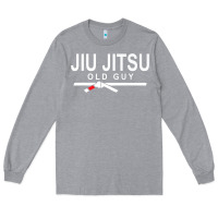 Heather Grey Jiu Jitsu Old Guy Long Sleeve Tee - tuanDangUi