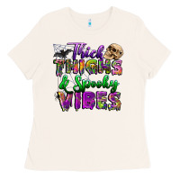 Bone thick thighs and spooky vibes Ladies Tee - BundleAndBundleShop