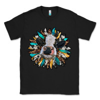 Black baby cow with sunflower Classic Tee - RanaPortraitStore