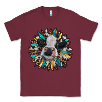 Burgundy baby cow with sunflower Classic Tee - RanaPortraitStore