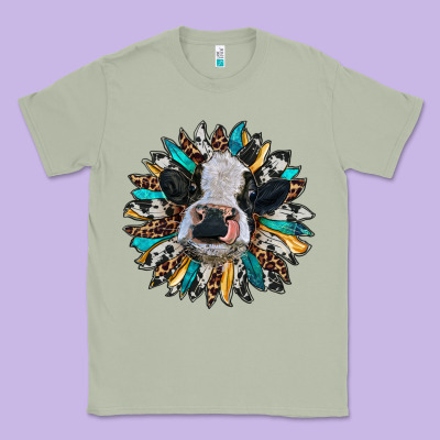 Baby Cow With Sunflower Classic Tee Designed By Ranaportraitstore
