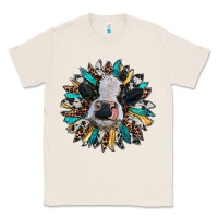 Natural baby cow with sunflower Classic Tee - RanaPortraitStore