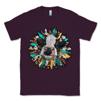 Plum baby cow with sunflower Classic Tee - RanaPortraitStore
