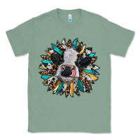 Sage baby cow with sunflower Classic Tee - RanaPortraitStore