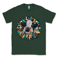 Sports Green baby cow with sunflower Classic Tee - RanaPortraitStore