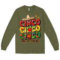 Army Green cinco cinco cinco de mayo Long Sleeve Tee - CowGirlArtShop