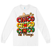 White cinco cinco cinco de mayo Long Sleeve Tee - CowGirlArtShop