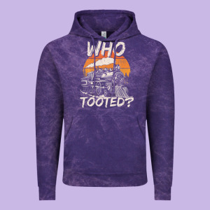 Who Tooted Funny Train Lovers And Railroad Retro Vintage Vintage Hoodie Designed By Tuandangui