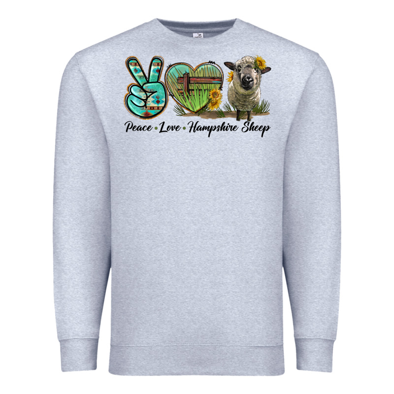 Peace Love Hampshire Sheep Premium Sweatshirt by LillyAllenDesigns | Teevron