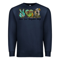Navy Peace Love Hampshire Sheep Premium Sweatshirt - LillyAllenDesigns