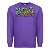 Purple Peace Love Hampshire Sheep Premium Sweatshirt - LillyAllenDesigns