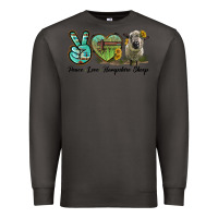 Smoke Peace Love Hampshire Sheep Premium Sweatshirt - LillyAllenDesigns