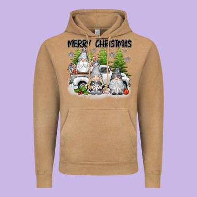 Merry Christmas Gnomes Vintage Hoodie Designed By Texasbilliewilder
