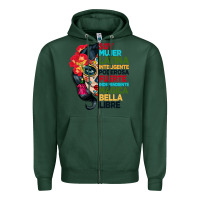 Sports Green sugar skull women hispanic heritage month Zipper Hoodie - BundleAndBundleShop