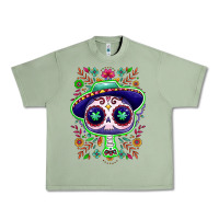 Oil Green Mexican Day of dead sugar skull Urban Heavy Tee - NancyCooperArtShop