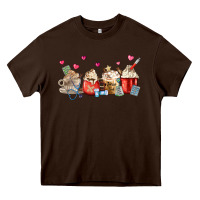 Chocolate Brown Nurse Coffee Cups Heavy Core Tee - MaliasSmallBusiness