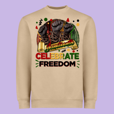 Juneteenth Celebrate Freedom Heavyweight Sweatshirt Designed By Fadigitalartstudio