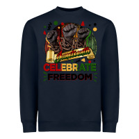 Navy Juneteenth celebrate freedom Heavyweight Sweatshirt - FaDigitalArtStudio