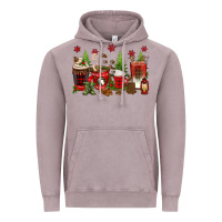 Vintage Zinc Christmas coffee cups Vintage Hoodie - texasbilliewilder