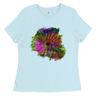 Baby Blue halloween spider web for patches Ladies Tee - BundleAndBundleShop