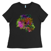 Black halloween spider web for patches Ladies Tee - BundleAndBundleShop