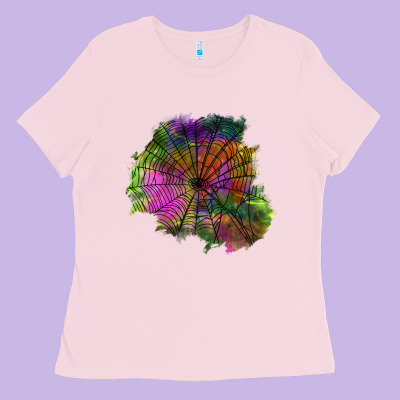 Halloween Spider Web For Patches Ladies Tee Designed By Bundleandbundleshop