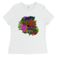 White halloween spider web for patches Ladies Tee - BundleAndBundleShop