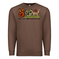 Chestnut Peace Love White Tailed Buck Deer Premium Sweatshirt - LillyAllenDesigns