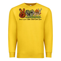 Lemon Peace Love White Tailed Buck Deer Premium Sweatshirt - LillyAllenDesigns