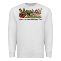 Peace Love White Tailed Buck Deer Premium Sweatshirt | Teevron