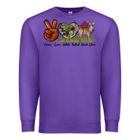 Purple Peace Love White Tailed Buck Deer Premium Sweatshirt - LillyAllenDesigns
