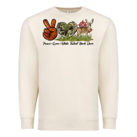 Sandshell Peace Love White Tailed Buck Deer Premium Sweatshirt - LillyAllenDesigns
