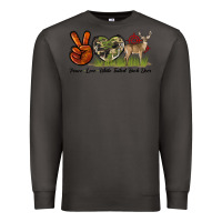 Smoke Peace Love White Tailed Buck Deer Premium Sweatshirt - LillyAllenDesigns