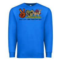 True Royal Peace Love White Tailed Buck Deer Premium Sweatshirt - LillyAllenDesigns