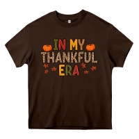 Chocolate Brown In My Thankful Era Heavy Core Tee - MaliasSmallBusiness