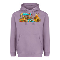 Lavender Hello Fall Rabbit Heavyweight Hoodie - LillyAllenDesigns