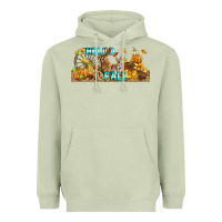 Matcha Hello Fall Rabbit Heavyweight Hoodie - LillyAllenDesigns