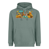 Sage Hello Fall Rabbit Heavyweight Hoodie - LillyAllenDesigns