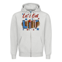 Dove Grey let's get lit 1 Zipper Hoodie - BundleAndBundleShop