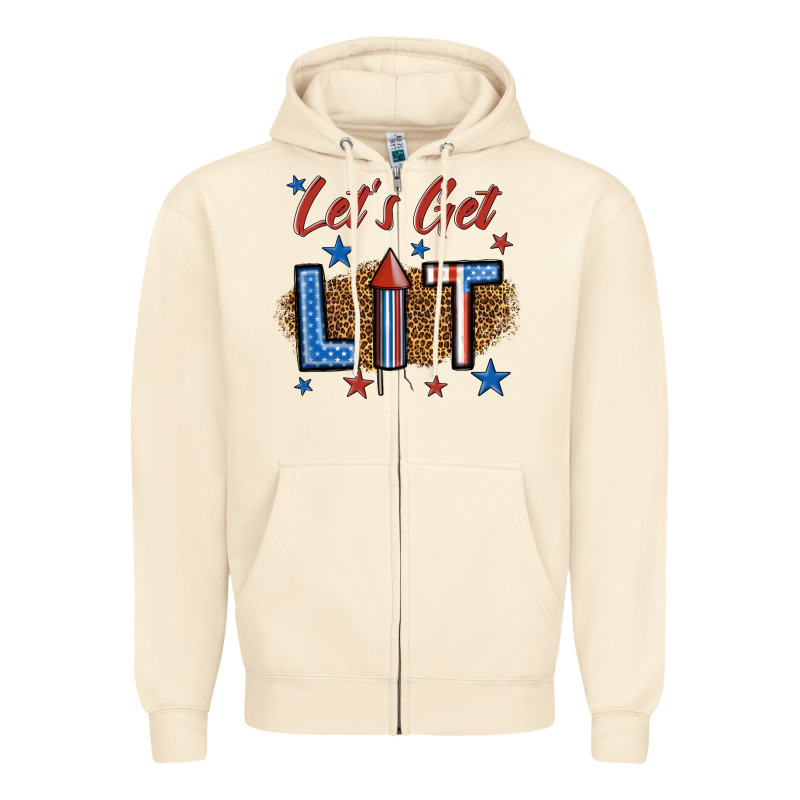 Let's Get Lit 1 Zipper Hoodie by BundleAndBundleShop | Teevron