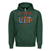 Sports Green let's get lit 1 Zipper Hoodie - BundleAndBundleShop