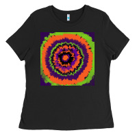 Black halloween tie  dye pattern Ladies Tee - RanaPortraitStore