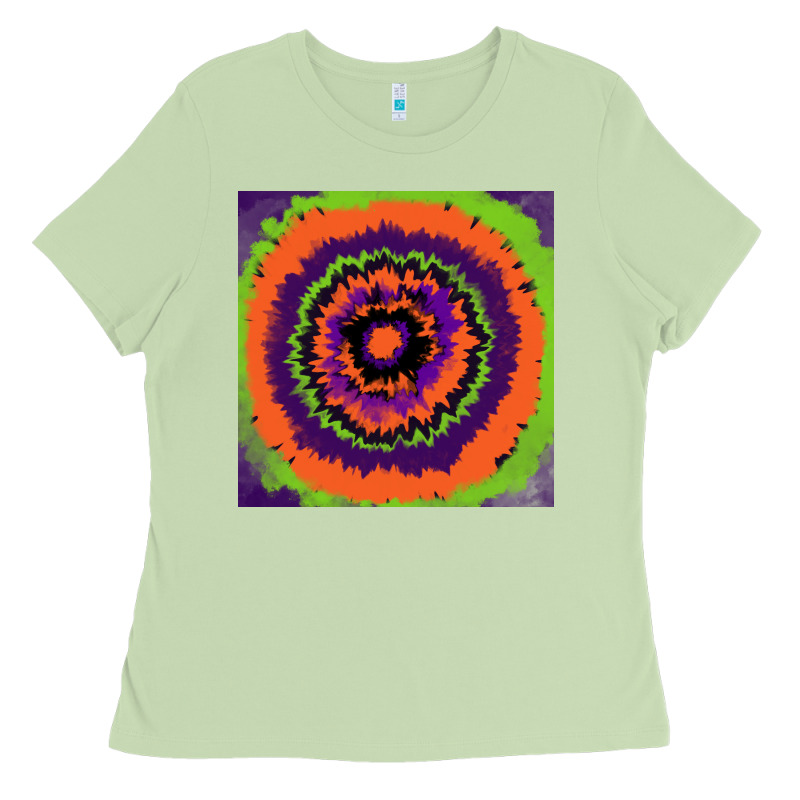 Halloween Tie  Dye Pattern Ladies Tee by RanaPortraitStore | Teevron