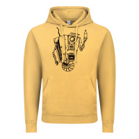 Vintage Mustard b&w claptrap   borderlands Vintage Hoodie - tuanDangUi