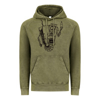 Vintage Olive b&w claptrap   borderlands Vintage Hoodie - tuanDangUi