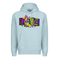 Blue Mist mardi gras love Premium Hoodie - FaDigitalArtStudio