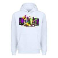 White mardi gras love Premium Hoodie - FaDigitalArtStudio