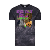 Cloud Black Never Trust The Living Vintage Tee - texasbilliewilder